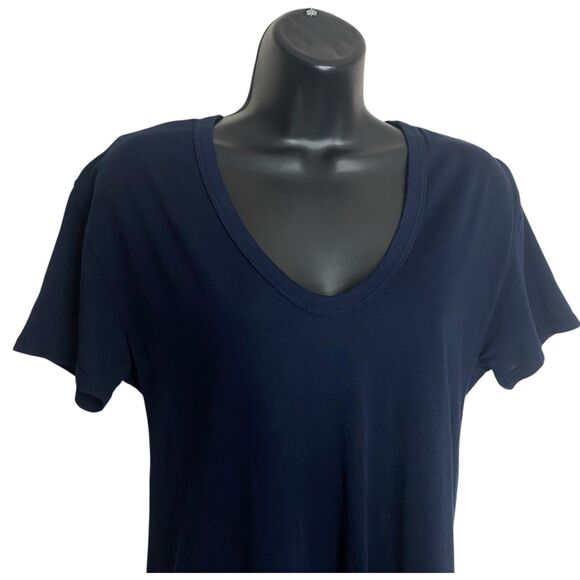 AG Adriano Goldschmied Henson Tee Womens S Navy Blue Shirt Casual Minimalist NEW - Picture 8 of 11